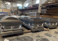 Metalen kist van roestvrij staal aanpasbaar interieur voor begrafenishandvat